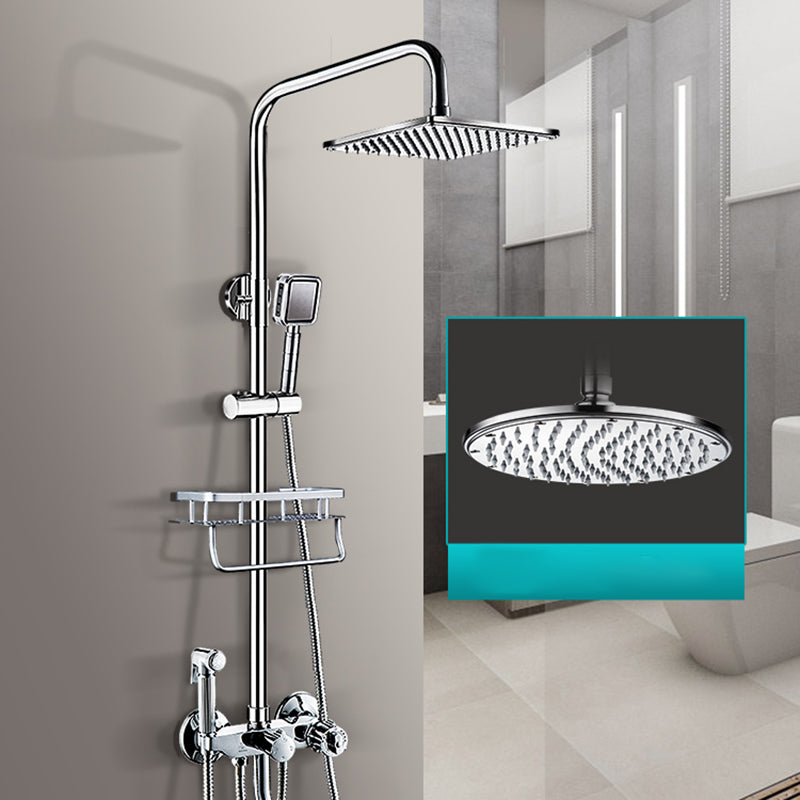 Avtoit | Contemporary Showerhead Combination Dual Showerhead Stainless Steel Wall-Mounted Showerhead