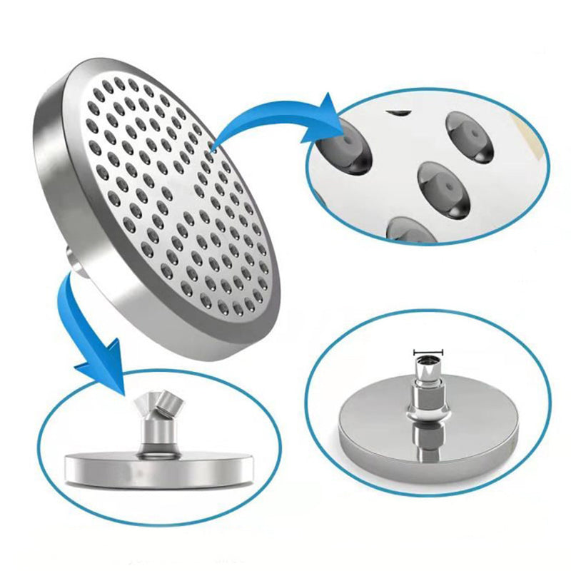 Avtoit | Contemporary Shower Combination Fixed Shower Head Stainless Steel Wall Mounted Round Shower Head