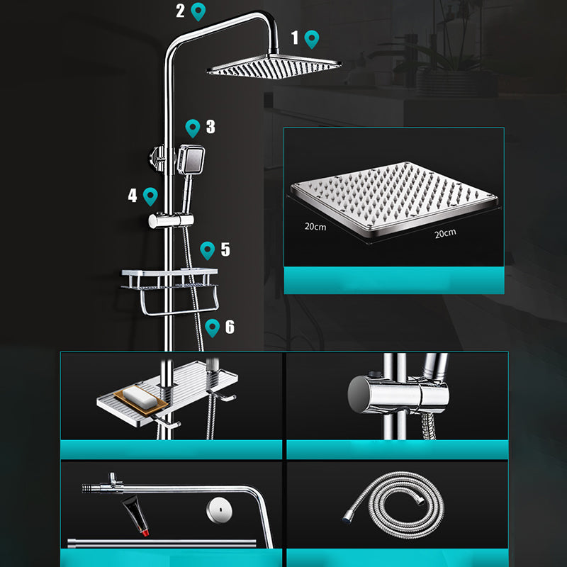 Avtoit | Contemporary Shower Head Combination Polished Stainless Steel Ceiling Mounted Shower Head