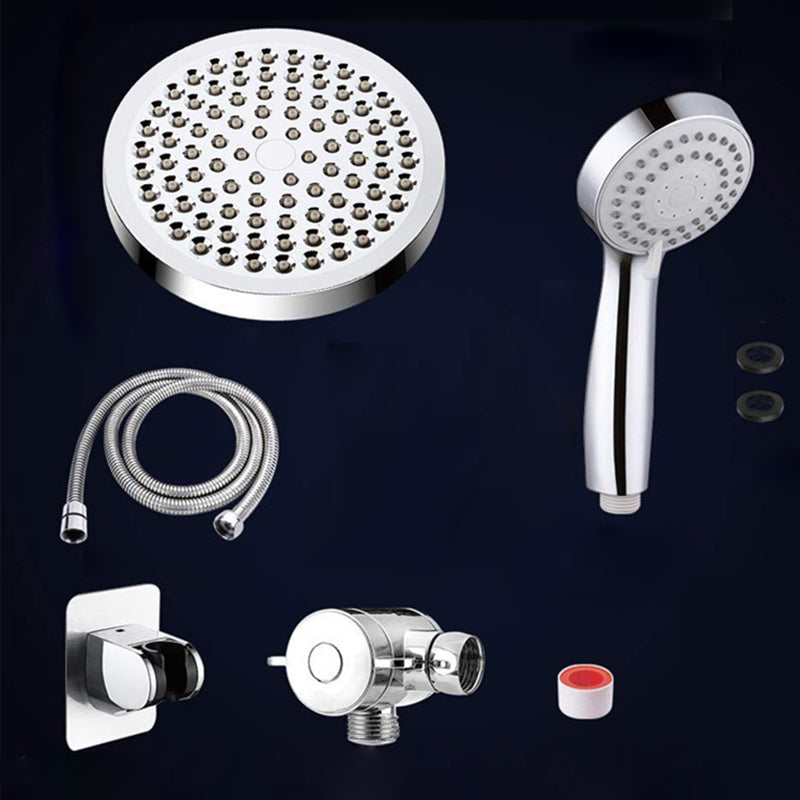 Avtoit | Contemporary Shower Combination Double Shower Head Chrome Wall Mounted Round Shower Head