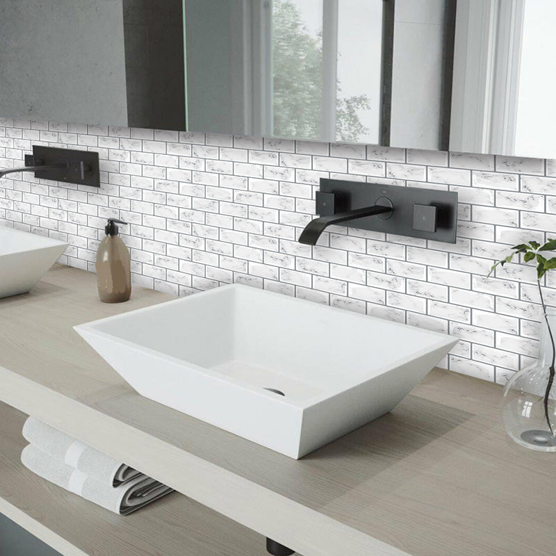 Avtoit | Peel and Stick Tiles Rectangular Stain Resistant PVC Subway Peel and Stick Tiles for the Kitchen