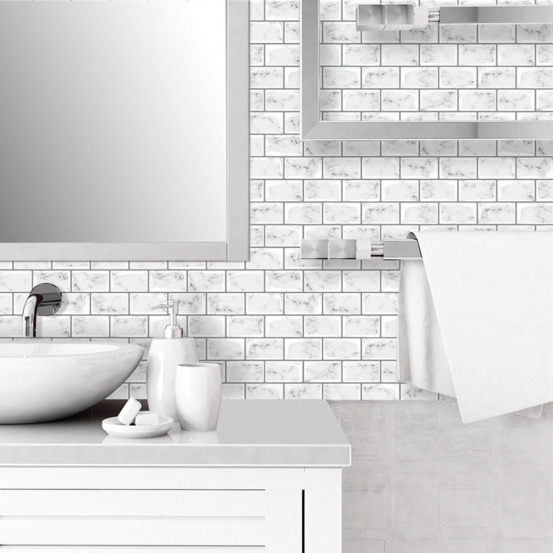 Avtoit | Peel and Stick Tiles Rectangular Stain Resistant PVC Subway Peel and Stick Tiles for the Kitchen
