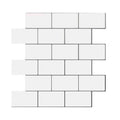 Avtoit | Peel and Stick Tiles Rectangular Stain Resistant PVC Subway Peel and Stick Tiles for the Kitchen