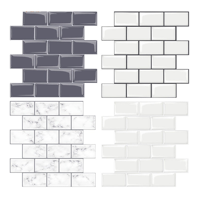 Avtoit | Peel and Stick Tiles Rectangular Stain Resistant PVC Subway Peel and Stick Tiles for the Kitchen
