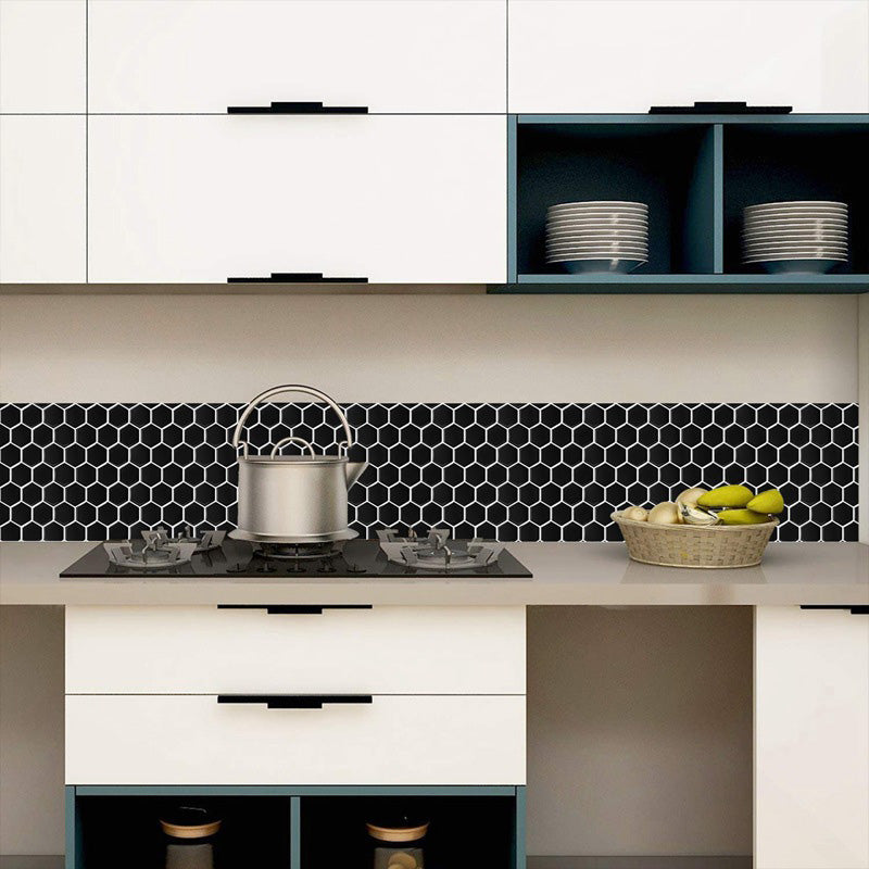 Avtoit | Hexagonal Peel & Stick Tile Stain-Resistant Plastic Peel & Stick Tile for Shower