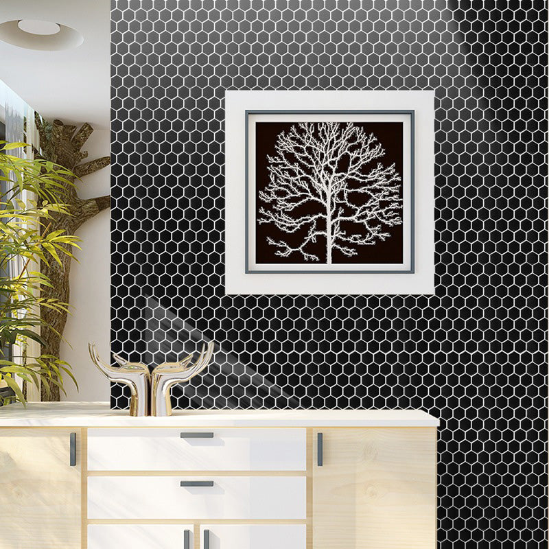 Avtoit | Hexagonal Peel & Stick Tile Stain-Resistant Plastic Peel & Stick Tile for Shower