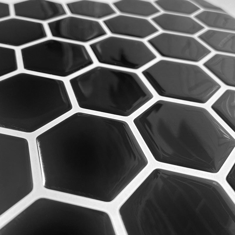 Avtoit | Hexagonal Peel & Stick Tile Stain-Resistant Plastic Peel & Stick Tile for Shower
