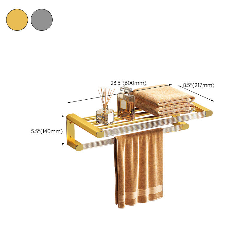 Avtoit | Modern Bathroom Hardware Set Towel Rack Bathroom Shelf Gray/Gold Bathroom Hardware Set