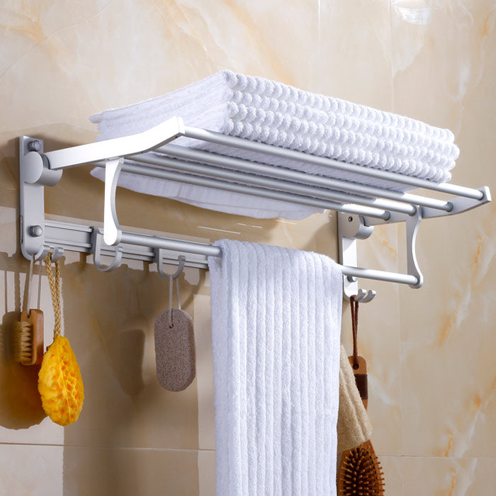 Avtoit | Silver Contemporary Bathroom Hardware Set Stainless Steel Aluminum Bathroom Set