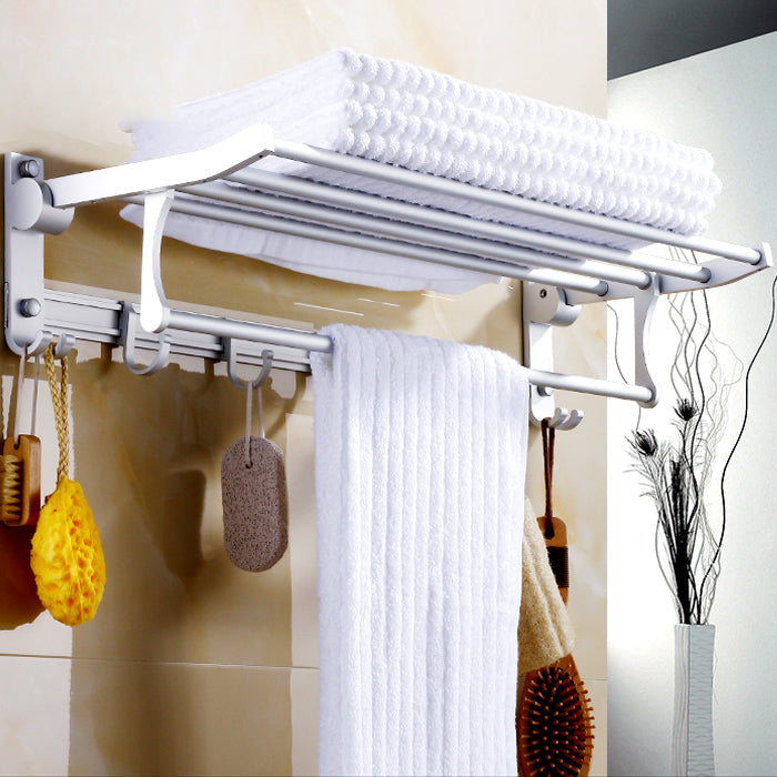 Avtoit | Silver Contemporary Bathroom Hardware Set Stainless Steel Aluminum Bathroom Set
