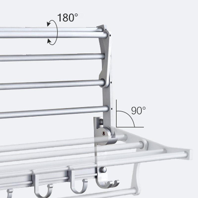 Avtoit | Silver Contemporary Bathroom Hardware Set Stainless Steel Aluminum Bathroom Set
