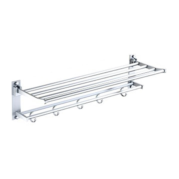 Avtoit | Silver Contemporary Bathroom Hardware Set Stainless Steel Aluminum Bathroom Set