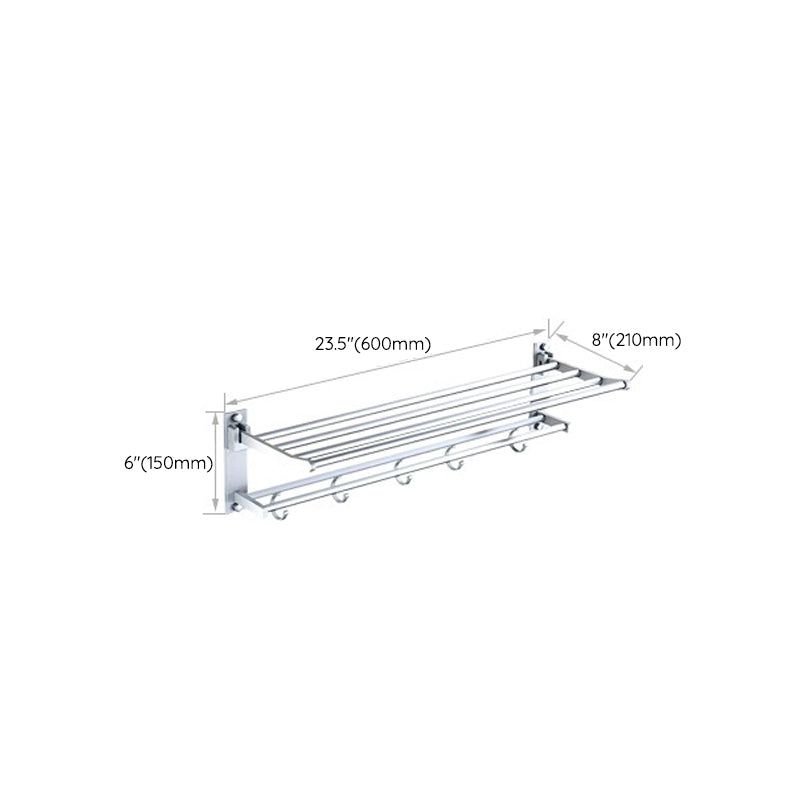 Avtoit | Silver Contemporary Bathroom Hardware Set Stainless Steel Aluminum Bathroom Set