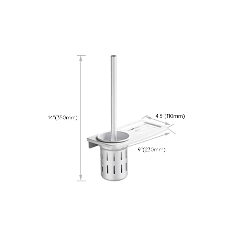 Avtoit | Silver Contemporary Bathroom Hardware Set Stainless Steel Aluminum Bathroom Set