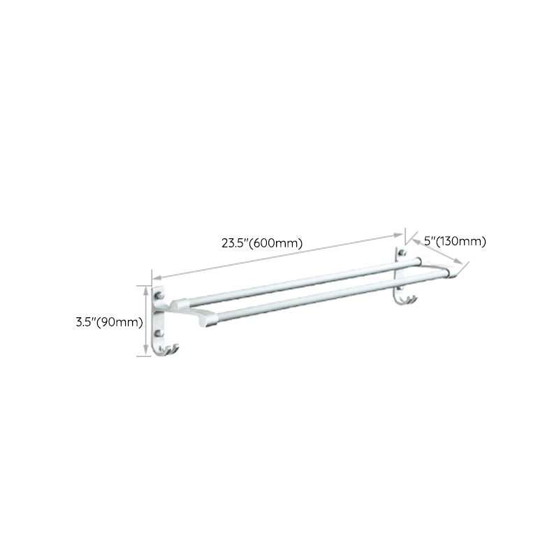 Avtoit | Silver Contemporary Bathroom Hardware Set Stainless Steel Aluminum Bathroom Set