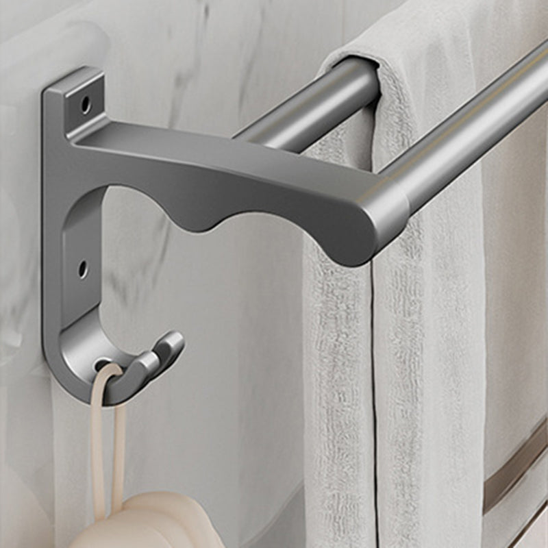 Avtoit | Modern Metal Bath Accessory Set Polished Silver Bath Shelf/Paper Holder/Towel Hook