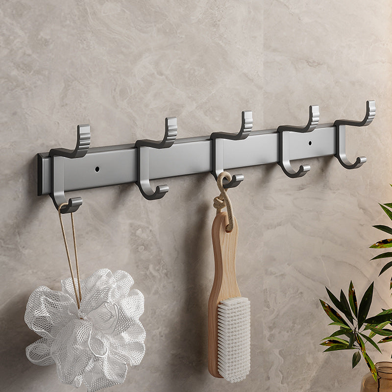 Avtoit | Modern Metal Bath Accessory Set Polished Silver Bath Shelf/Paper Holder/Towel Hook