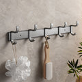 Avtoit | Modern Metal Bath Accessory Set Polished Silver Bath Shelf/Paper Holder/Towel Hook