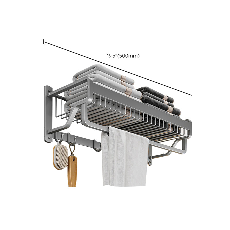 Avtoit | Modern Metal Bath Accessory Set Polished Silver Bath Shelf/Paper Holder/Towel Hook