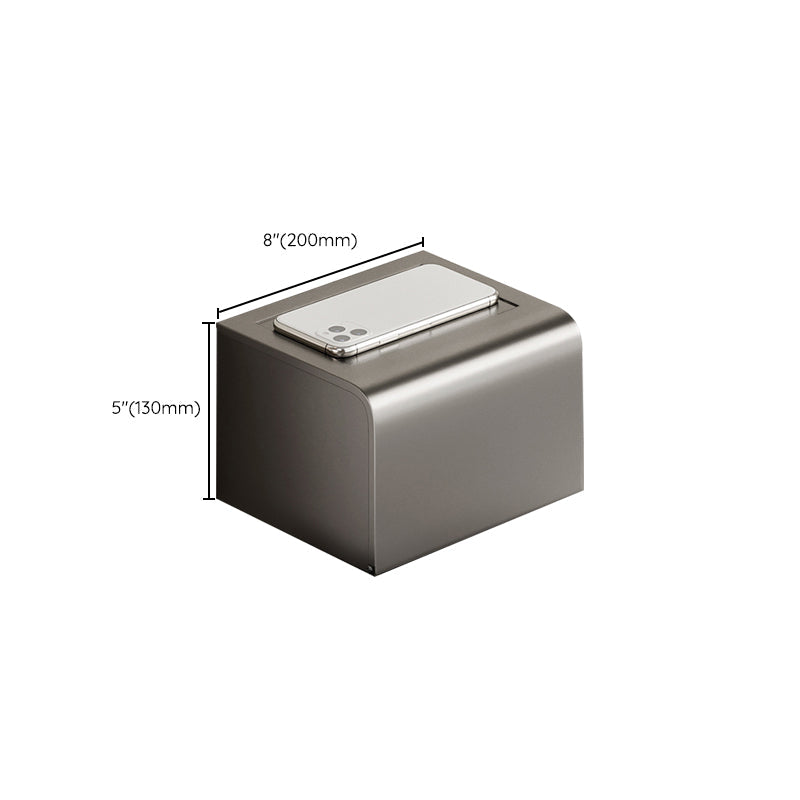 Avtoit | Aluminum modern bathroom accessories set polished gray bathroom shelf/paper holder/robe hook