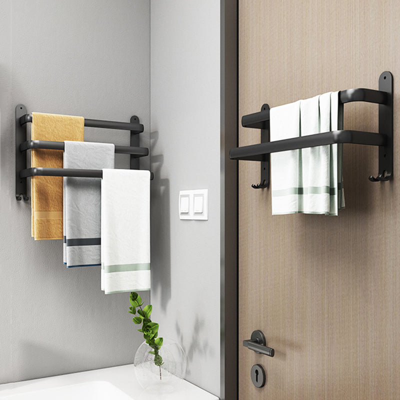 Avtoit | Modern black aluminum bathroom accessory set towel bar bathroom fittings