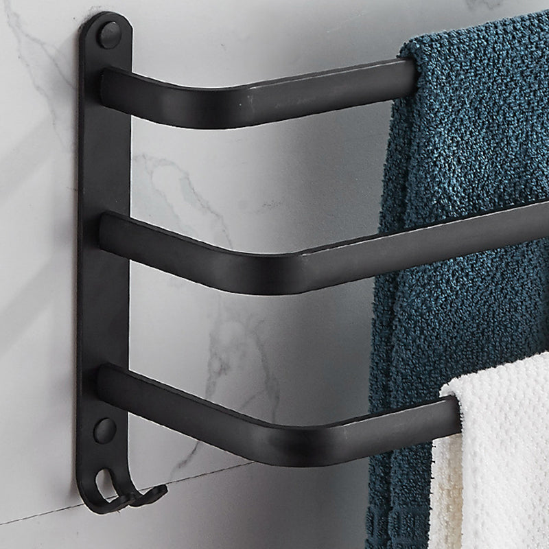 Avtoit | Modern black aluminum bathroom accessory set towel bar bathroom fittings
