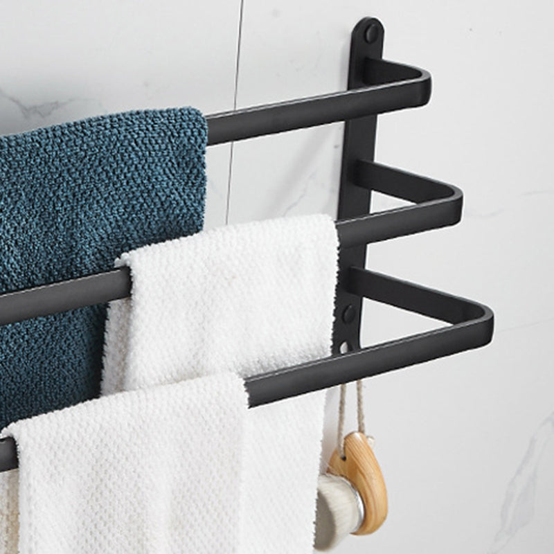 Avtoit | Modern black aluminum bathroom accessory set towel bar bathroom fittings