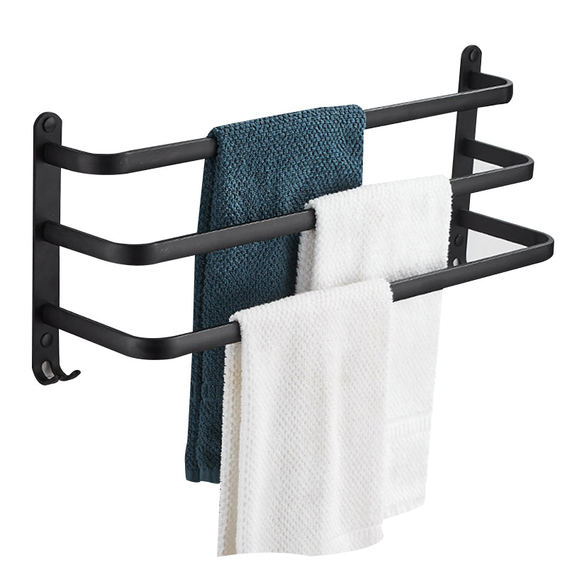 Avtoit | Modern black aluminum bathroom accessory set towel bar bathroom fittings