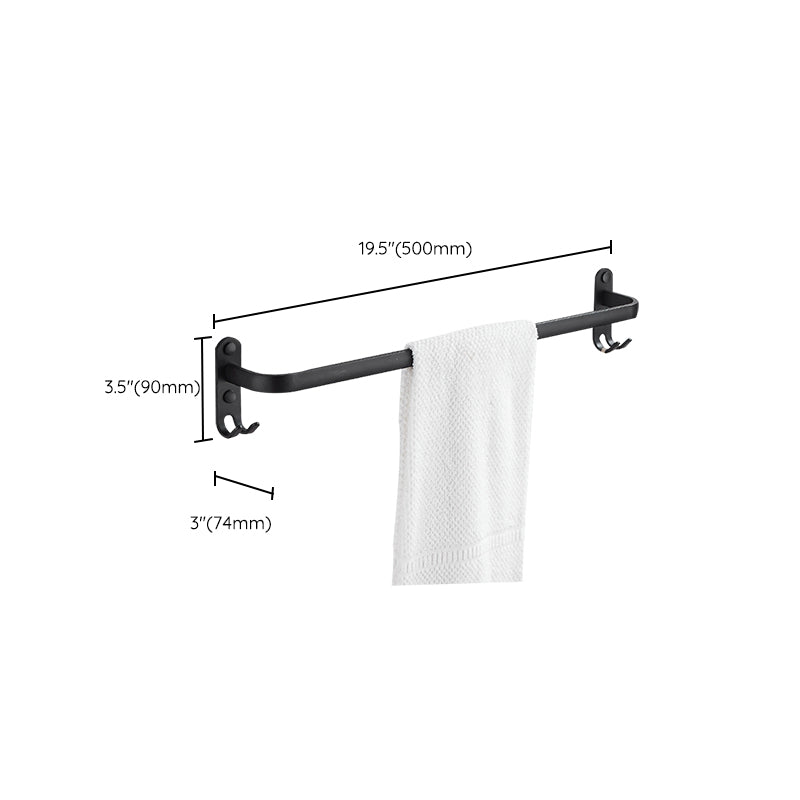 Avtoit | Modern black aluminum bathroom accessory set towel bar bathroom fittings