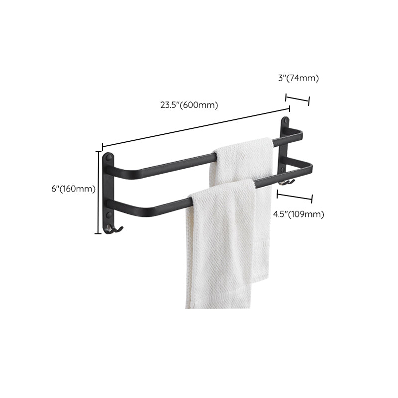 Avtoit | Modern black aluminum bathroom accessory set towel bar bathroom fittings