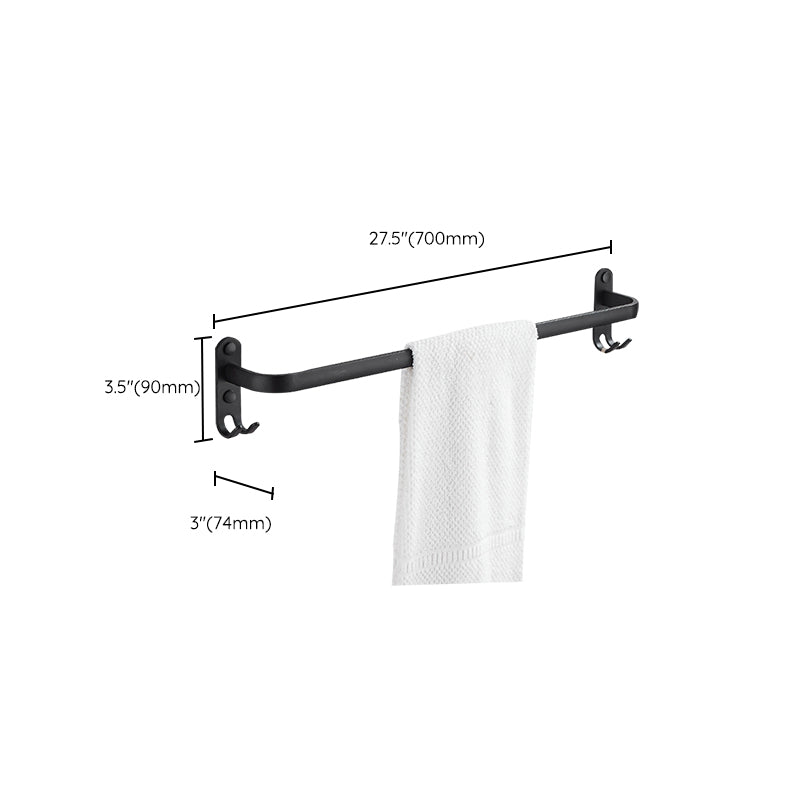 Avtoit | Modern black aluminum bathroom accessory set towel bar bathroom fittings