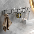 Avtoit | Contemporary Bathroom Accessory Set Gray Aluminum Bathroom Shelf/Towel Rack/Bathtub Hook
