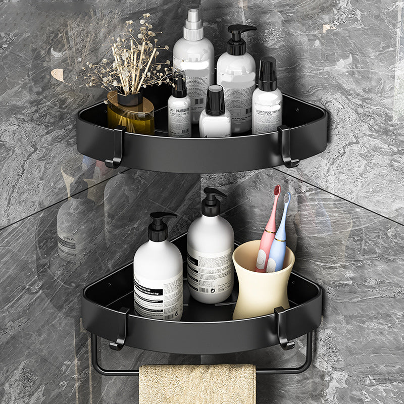Avtoit | Modern Black-White Metal Bath Hardware Set Bath Shelf Bathroom Hardware Set