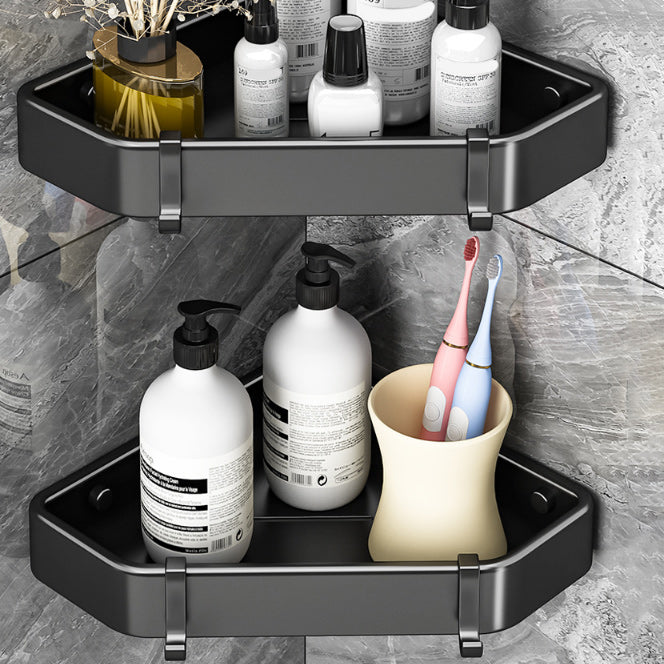 Avtoit | Modern Black-White Metal Bath Hardware Set Bath Shelf Bathroom Hardware Set