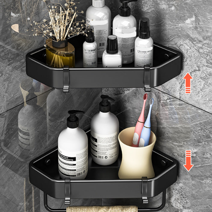 Avtoit | Modern Black-White Metal Bath Hardware Set Bath Shelf Bathroom Hardware Set