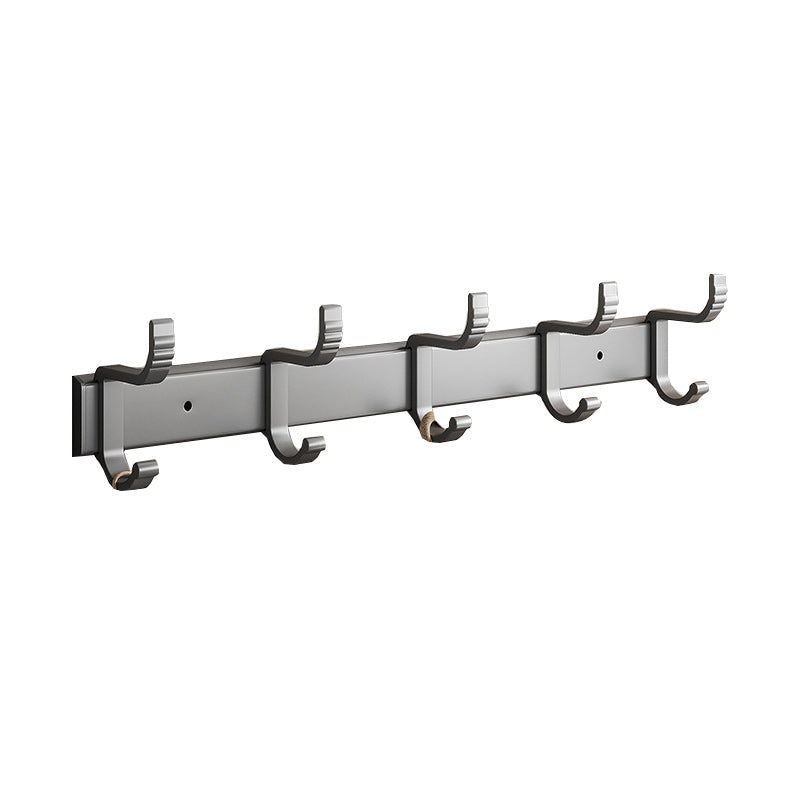 Avtoit | Gray Aluminum Bathroom Accessory Set Contemporary Bathroom Shelf