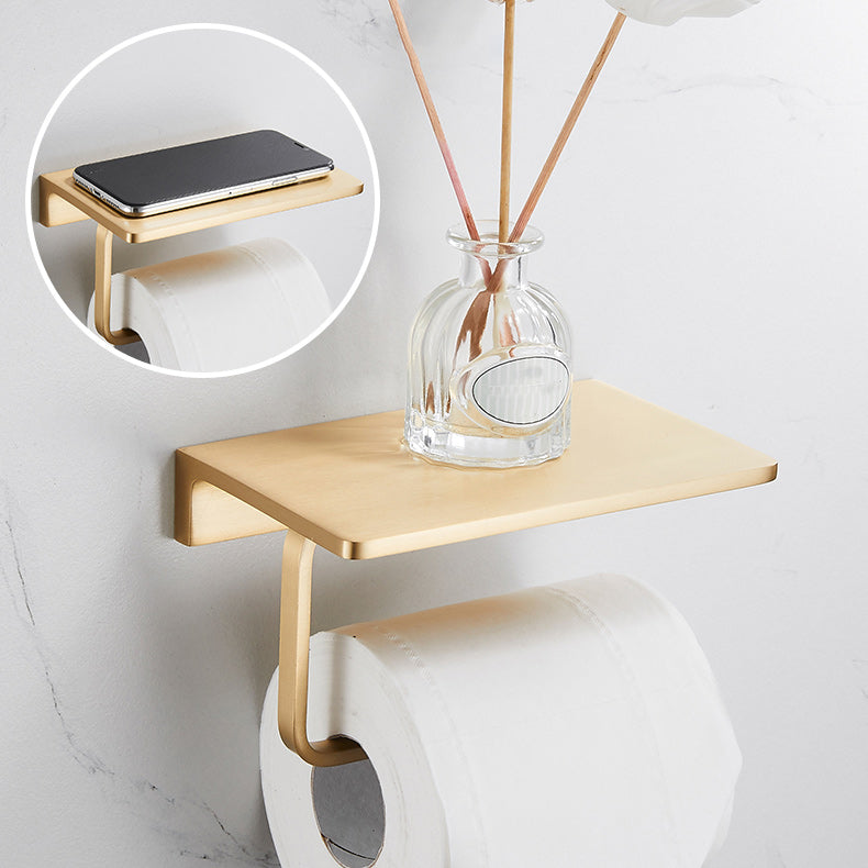 Avtoit | Golden Modern 5-piece Bathroom Accessories Set Brushed Brass Towel Holder/Paper Holder
