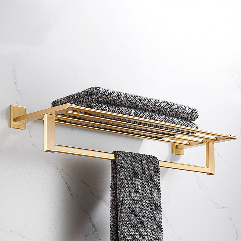 Avtoit | Golden Modern 5-piece Bathroom Accessories Set Brushed Brass Towel Holder/Paper Holder