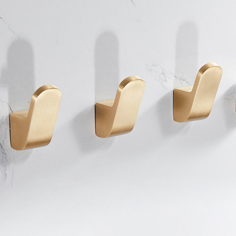 Avtoit | Golden Modern 5-piece Bathroom Accessories Set Brushed Brass Towel Holder/Paper Holder