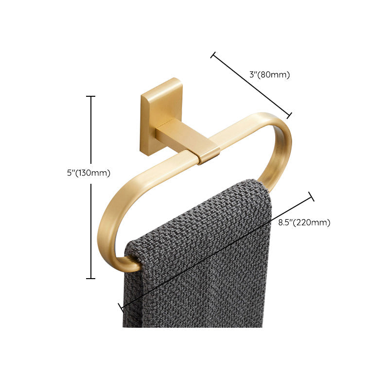 Avtoit | Golden Modern 5-piece Bathroom Accessories Set Brushed Brass Towel Holder/Paper Holder