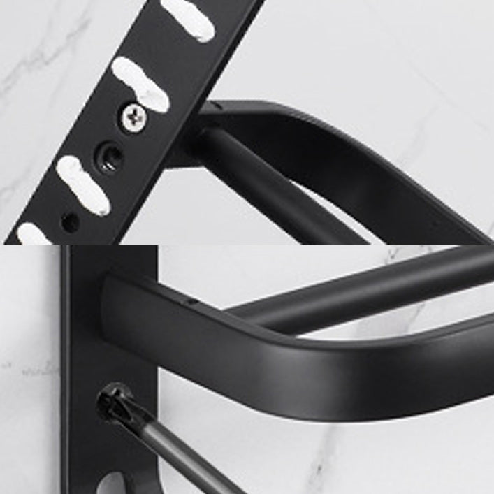 Avtoit | Modern Aluminum Bathroom Accessory Set Matte Black Bathroom Shelf/Towel Holder/Paper Holder