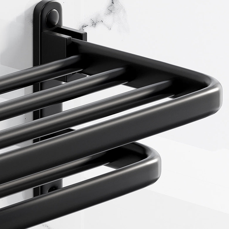 Avtoit | Modern Aluminum Bathroom Accessory Set Matte Black Bathroom Shelf/Towel Holder/Paper Holder
