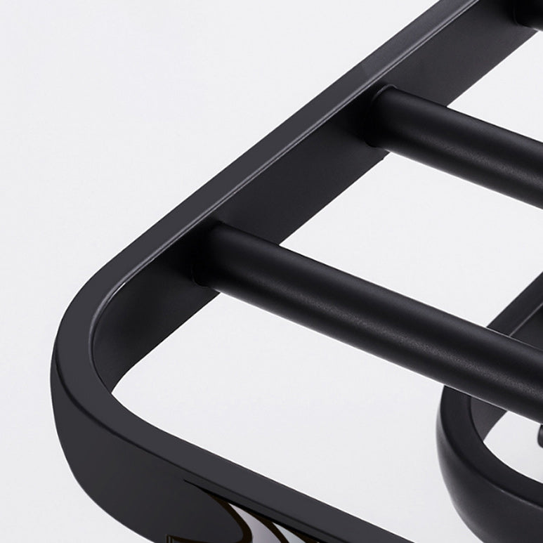 Avtoit | Modern Aluminum Bathroom Accessory Set Matte Black Bathroom Shelf/Towel Holder/Paper Holder
