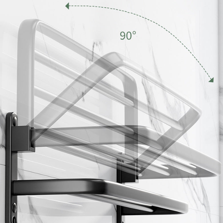 Avtoit | Modern Aluminum Bathroom Accessory Set Matte Black Bathroom Shelf/Towel Holder/Paper Holder
