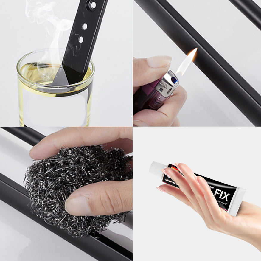 Avtoit | Modern Aluminum Bathroom Accessory Set Matte Black Bathroom Shelf/Towel Holder/Paper Holder