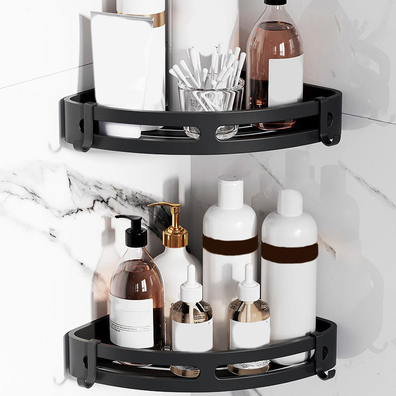 Avtoit | Modern Aluminum Bathroom Accessory Set Matte Black Bathroom Shelf/Towel Holder/Paper Holder