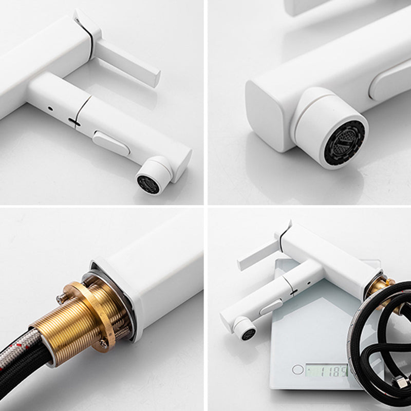 Avtoit | Lever Handle Faucet Pull-Out Basin Faucet with Swivel Spout