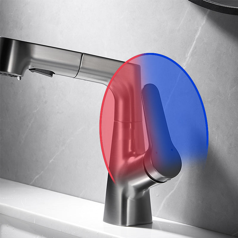 Avtoit | Extendable Vessel Water Tap Modern Sink Faucet with a Lever Handle