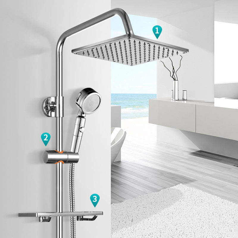Avtoit | Contemporary Style Shower Head Bathroom Fixed Shower Head with Round and Square Shape