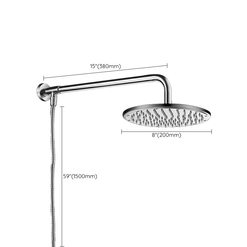 Avtoit | Contemporary Style Shower Head Bathroom Fixed Shower Head with Round and Square Shape